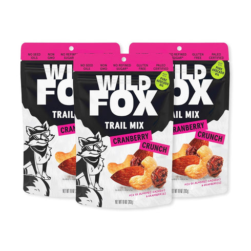 Wild Fox Trail Mix Healthy Plant-Based Snack Made With Pure Avocado Oil