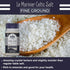 8oz. 100% (8oz Le Marinier Celtic Salt Organic Fine Ground, Mineral Rich Natural and Unrefined. Refillable Salt Shaker.