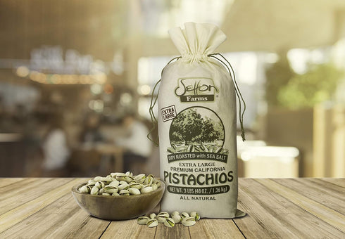 Setton 3lb 48 oz, Farms Pistachios, Dry Roasted and Salted Pistachios, Extra Large Premium California Pistachios