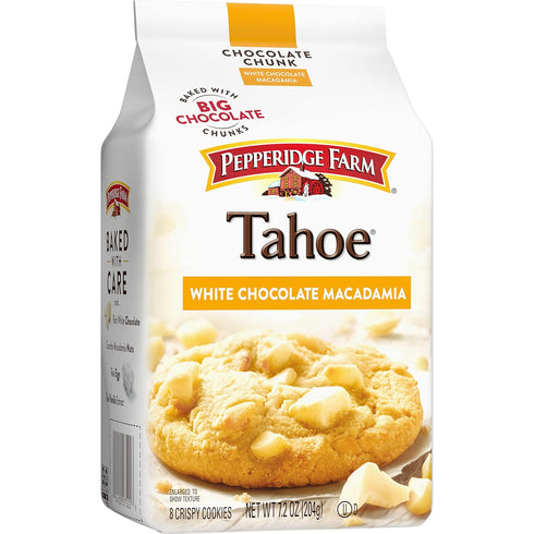 Pepperidge Farm Tahoe White Chocolate Macadamia Nut Cookies, 7.2 OZ Bag (8 Cookies)