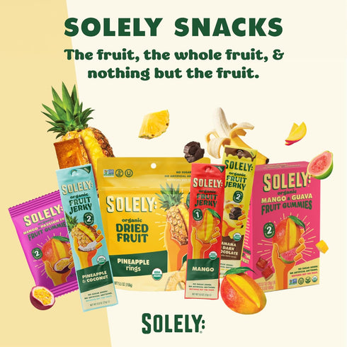 Gummies (Pack 6 5 30 (3.5 oz) SOLELY - Organic Mango & Guava Whole Fruit of Boxes, Bags per Box) - Real Fresh Fruit