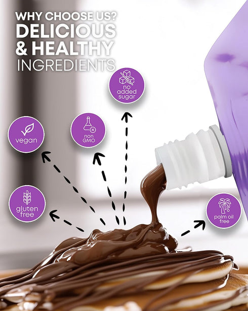 Vegan chocolate spread sugar free triple chocolate low carb dessert healthy snack no added sugar gluten free dairy free