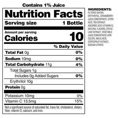18 oz (Pack 12) Bai Kupang Strawberry Kiwi, Antioxidant Infused Beverage, fl bottle