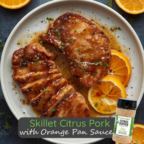 5.7 oz FreshJax Organic Citrus Pepper Seasoning, Zesty Lemon Pepper Blend for Chicken, Steak, Seafood, Grilled Fish