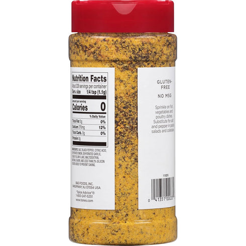 Tone's 12.75 (Pack 6) Lemon Pepper Seasoning Blend, Ounce