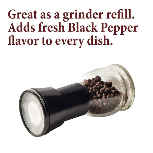 The Spice Way Whole Tellicherry Black Peppercorns, 4 oz Grinder Refill Bulk