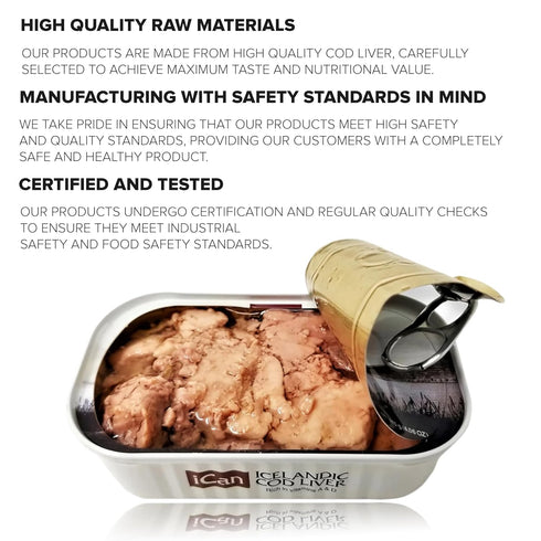 4.27oz pack 3 Wild Cod Liver Canned From Iceland