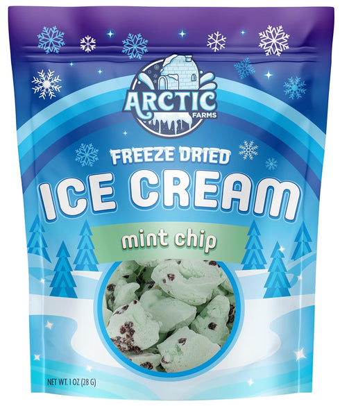 Mint Chocolate Chip Freeze Dried Ice Cream by Arctic Farms - No Melt Treat