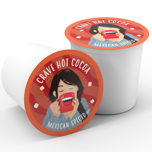 40 Count Crave Hot Chocolate Pods, Compatible with K-Cup Brewers, Mexican Spice Cocoa