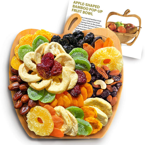 Apple Dried Fruit Gift Tray Turns into Fruit Basket, Dried Fruit &