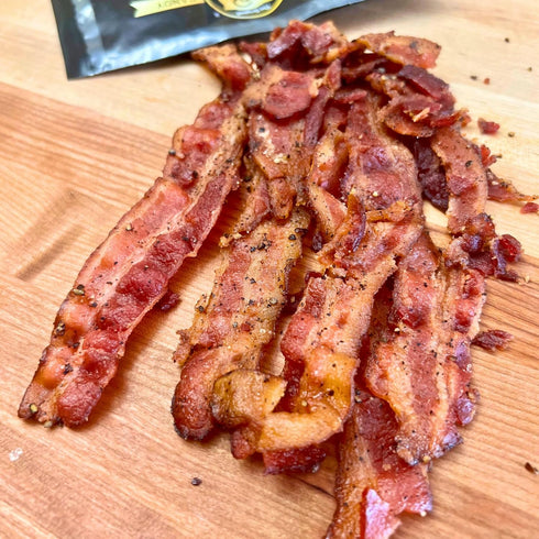 100% 4 (Pack 2 2 Smoked Applewood Bacon Jerky Sweet, Smoky & Irresistibly Delicious Gourmet Indulgence | Made with Real