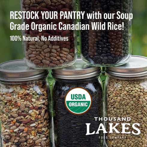 1.25 100% Thousand Lakes Organic Canadian Wild Rice - Soup Grade - pounds | Wild Rice | Wild Harvested