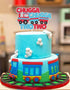 PANHUI Chugga Chugga Two Two Cake Topper - 2nd Birthday Railroad Party Decorations, Train Birthday Cake Decor, Second