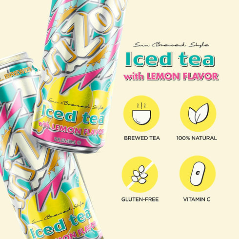 22 Oz (Pack 12) AriZona Lemon Tea - Big Can, Fl