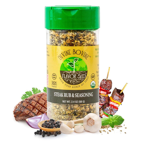Organic Steak Seasoning & Rub - Divine Bovine by Flavor Seed, Gourmet