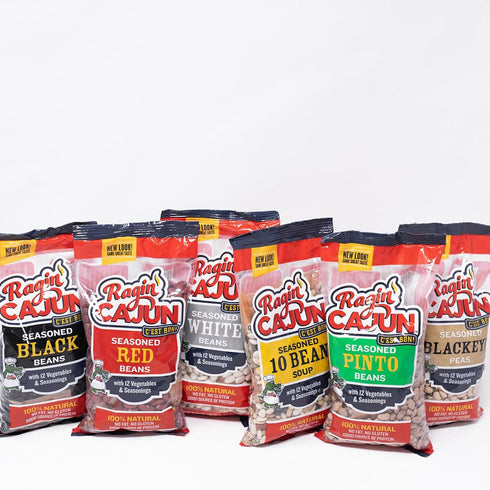 16 oz Pack, Pack 2, Ragin' Cajun Seasoned Red Beans - of Fat-Free, Gluten-Free, Reduced Sodium - Authentic Louisiana