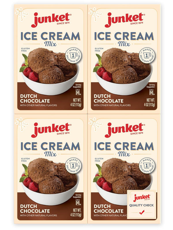 Junket Chocolate Ice Cream Mix 4oz (Pack of 4)