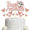 Sumerk Rose Gold Glitter Happy Anniversary Cake Topper, 13PCS Cake Decorations Set for Celebration Party