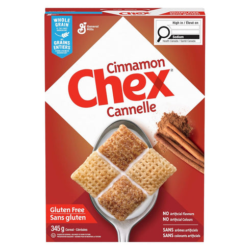 345g/12.1oz, Chex Gluten Free Cinnamon Cereal, (Imported from Canada)