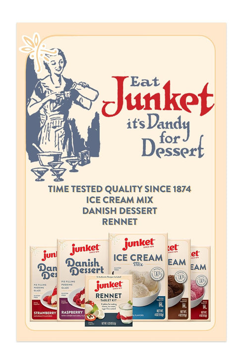 4 (Pack 3) Junket Ice Cream Mix Very Vanilla, Ounce