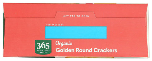 365 12 by Whole Foods Market, Organic Golden Round Crackers, Ounce