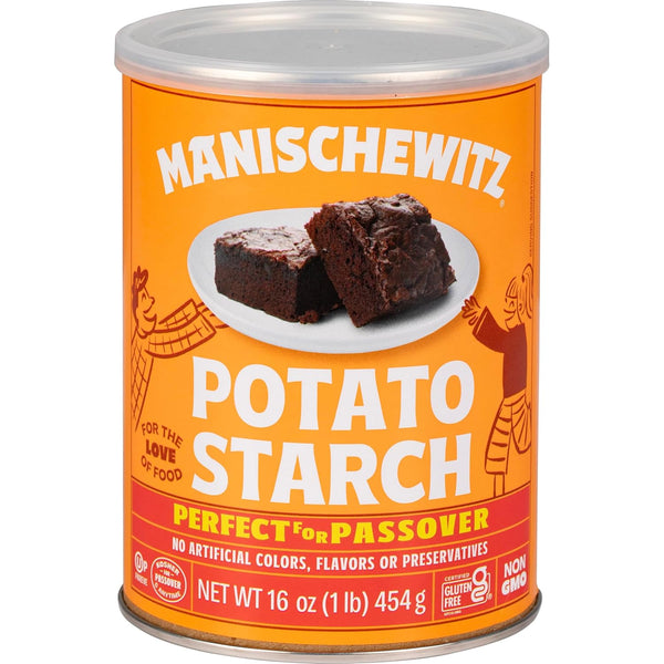 Manischewitz Pure Potato Starch, 16oz (1LB Resealable Container) Gluten Free, Non GMO,