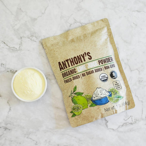 1 lb, Anthony's Organic Lime Juice Powder, Freeze Dried, Unsweetened, Gluten Free, Non GMO