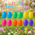 SAILYLENCEY 12-Pack 3.43 inch 6 Large Plastic Easter Eggs with Secure Lock - Assorted Colors, Fillable & Reusable