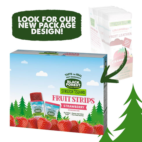 0.5ounce (Pack 30) Black Forest Stretch Island Fruit Strips, Strawberry, Strips