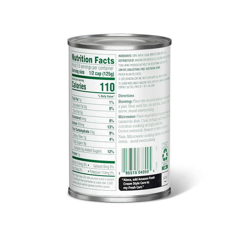 14.75 Oz (Pack 6) Amazon Fresh, Canned Cream Style Corn
