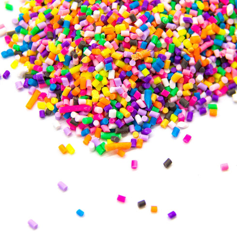 AUEAR 4 Pack Colorful Fake Polymer Sprinkles, Candy Sweets Colors for Fake Cake Dessert Simulation Food, 100g