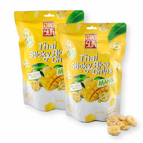 Generic Chao Sua Thai Sticky Rice Chips Mango Flavored 3.17 Oz. (Pack of