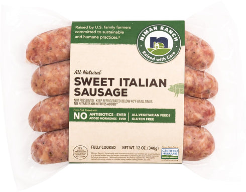 12 oz Niman Ranch, Uncured Sausage Sweet Italian