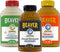 Beaver Condiment Variety Pack, Hot Cream Horseradish, Stone Ground Mustard and Honey
