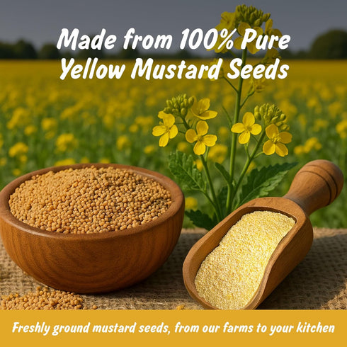 4 oz Spice Profile USDA Organic Ground Mustard, Lab Tested, Resealable Pouch, Mostaza Amarilla Molida, Peeli Sarson