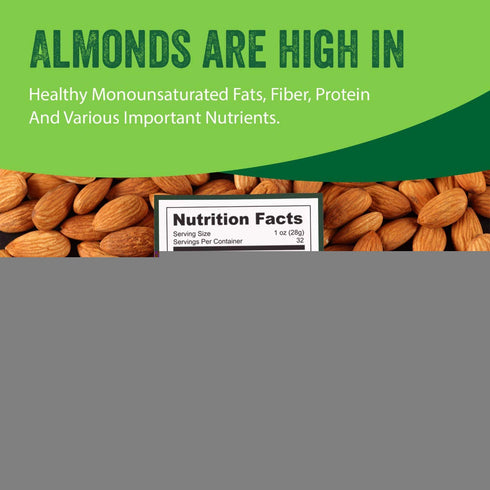 48 oz (3 lbs) Raw California Almonds | Natural | Whole | Batch Tested Gluten & Peanut Free | No PPO | Non-GMO | No