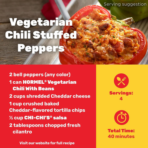 15 Oz, Pack 12 Hormel Chili Vegetarian with Beans