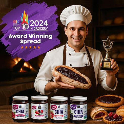 3, (10.6 Oz, 300 Pack 1 World of Chia Extra Fruit Chia Seeds Jam - Blackberry Jams and Preserves All Natural Super Food