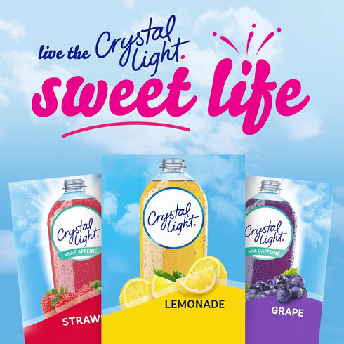 120 Pack, 4 30 On-the-Go-Packets Crystal Light Lemonade Naturally Flavored with other natural flavor Powdered Drink