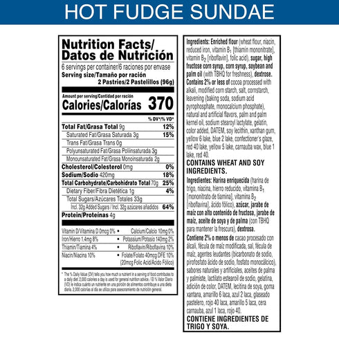 20.3oz (12 Pop-Tarts Toaster Pastries, Breakfast Foods, Kids Snacks, Frosted Hot Fudge Sundae, Box Pop-Tarts)