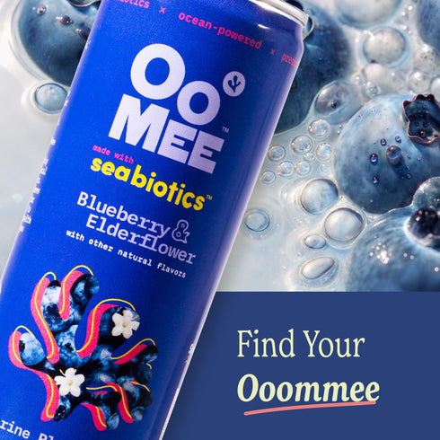 Pack| 12oz 12-Pack OoMee Prebiotic Drink | Variety Plant-Based Vegan Beverage with Marine-Sourced Agar Prebiotics