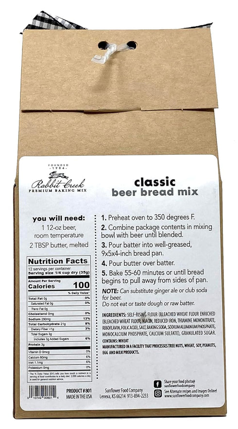 Premium Classic Beer Bread Baking Mix - Rabbit Creek
