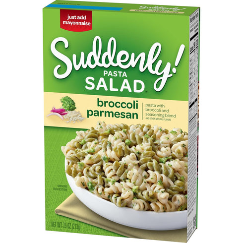 7.5 Oz (12-Pack), Suddenly Salad Broccoli Parmesan, Quick and Easy Dish, Rich and Creamy Seasoning Mix, Just Add