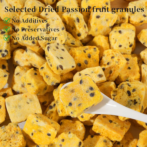 Howxyspa 3.6 oz Freeze-Dried Passion Fruit Chunks Sugar FreeNo Additives,Fruit slice tea