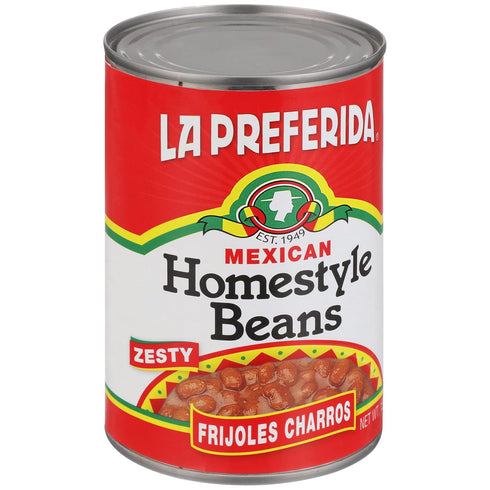15 OZ. (Pack 3) La Preferida Mexican Foods Homestyle Beans, Frijoles Charros