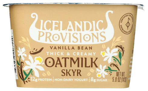 Icelandic Provisions, Yogurt Skyr Oatmilk Vanilla Bean, 5 Ounce