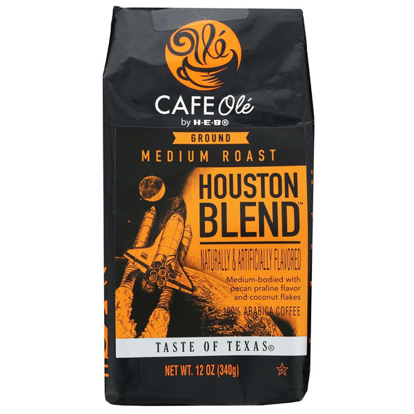 Cafe Ole Houston Blend Medium Roast Ground Coffee (pecan praline and coconut) (3 Pack)