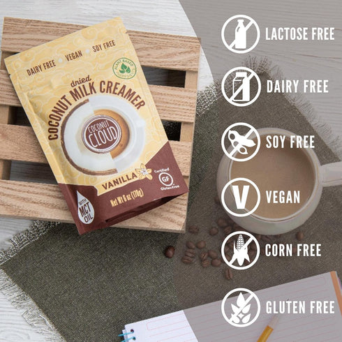 Coconut Cloud: Dairy-Free Coffee Creamer | Minimally Processed, Shelf Stable. Made from Coconut Powdered Milk. | Vegan