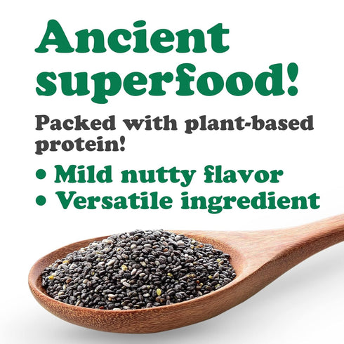 1 Food to Live - Black Chia Seeds, Pound Whole, Sproutable, Vegan, Kosher, Keto, Sirtfood, Bulk. Rich in Essential