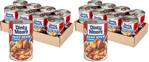 Dinty Moore Beef Stew, 15 oz, Fully Cooked & Ready-To-Eat with Fresh Potatoes &